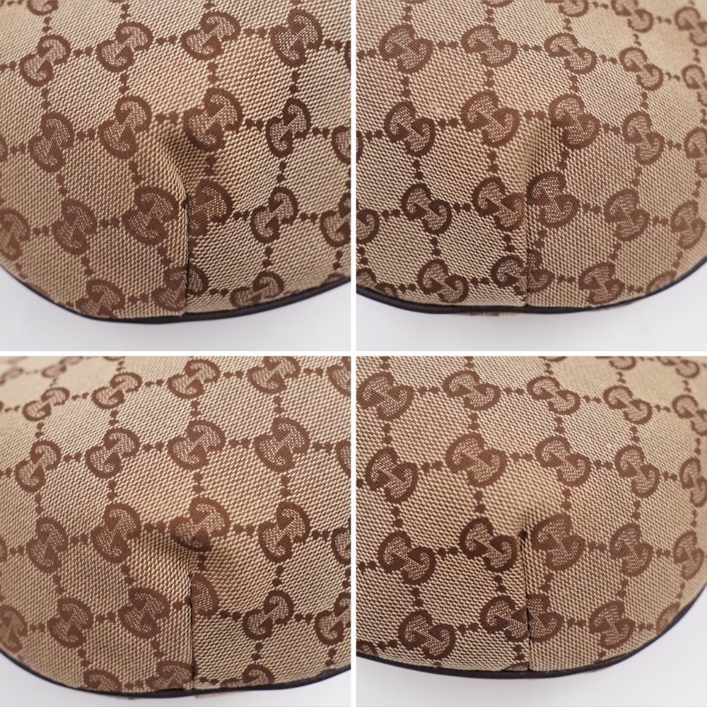 ❌️❌️SOLD❌️❌️BD41❤️ GUCCI Monogram Web Halfmoon Crossbody Bag - Picture 7 of 16